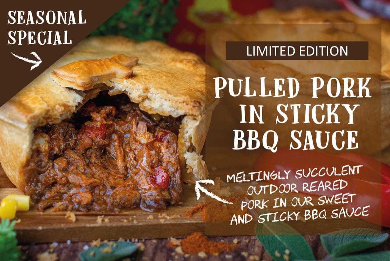 Limited edition Sticky BBQ pork pie